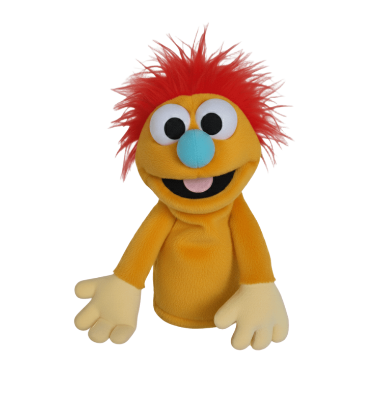 Fantoche monstrinho- Amarelo